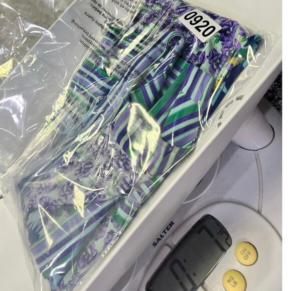 Roberto Cavalli Dress XL Floral Stripe Sleeveless‎ Purple Green Boho Y2K Resort - Picture 16 of 16